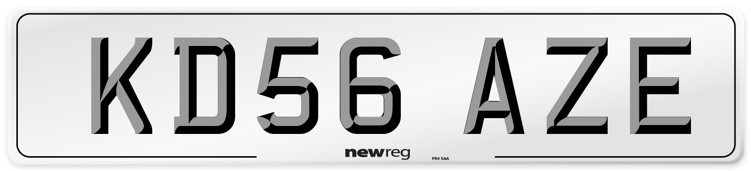 KD56 AZE Number Plate from New Reg
